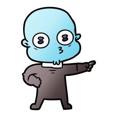 çizgi film garip kel uzay adamı