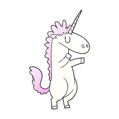 vektör çizim karikatür unicorn
