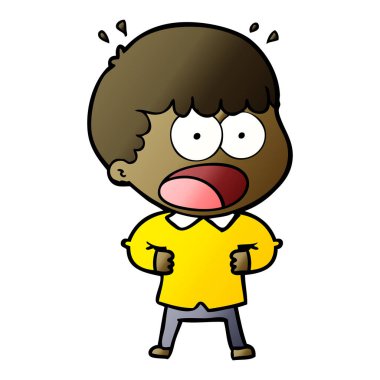 vektör çizim karikatür dostum şok