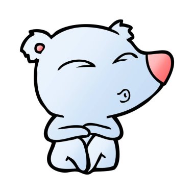 Çizgi film ayısının vektör çizimi