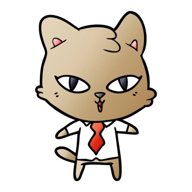 Çizgi film kedisinin vektör çizimi