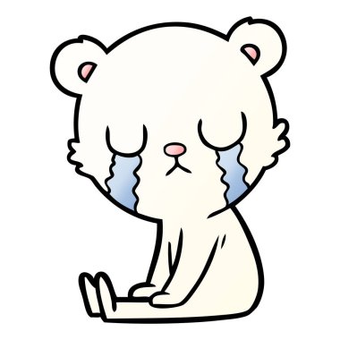 Kutup ayısı karikatür ağlıyor