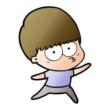 gergin çizgi film çocuk vektör çizim