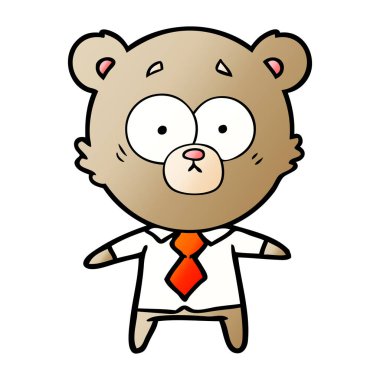 vektör çizim karikatür sürpriz ayı