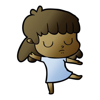 çizgi film kayıtsız kadın dans