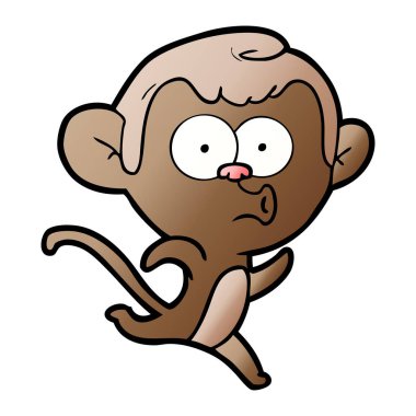 vektör çizim karikatür sürpriz maymun
