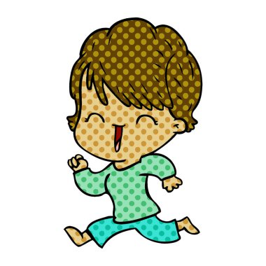 vektör çizim karikatür komik kadın