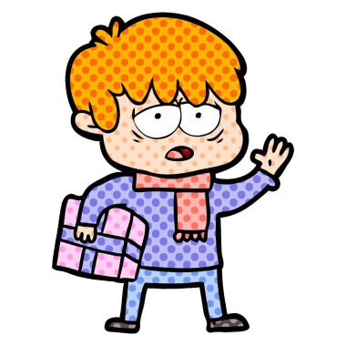 vektör çizim karikatür evlat yorgun