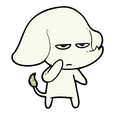 vektör çizim rahatsız çizgi fil