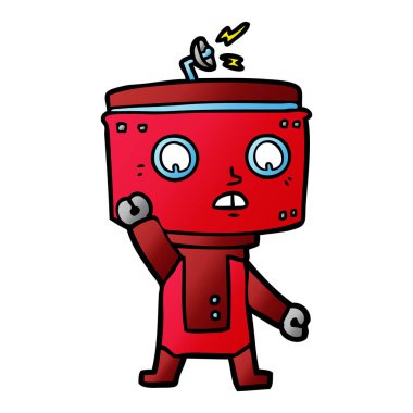 Çizgi film robotunun vektör çizimi