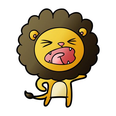 Çizgi film aslanının vektör çizimi