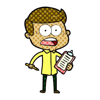 vektör çizim karikatür dostum şok