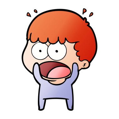 vektör çizim karikatür dostum şok