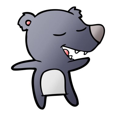 Çizgi film ayısının vektör çizimi