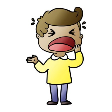 vektör çizim karikatür bağıran adam