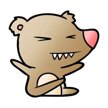 kızgın ayı karikatür vektör çizim