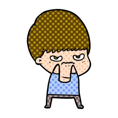 rahatsız çizgi film çocuk vektör çizim