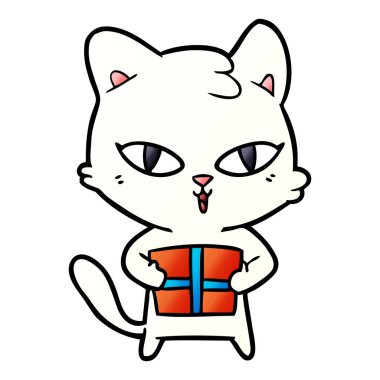 Çizgi film kedisinin vektör çizimi