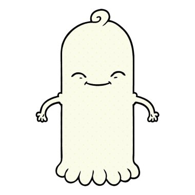 Çizgi film hayaletinin vektör çizimi