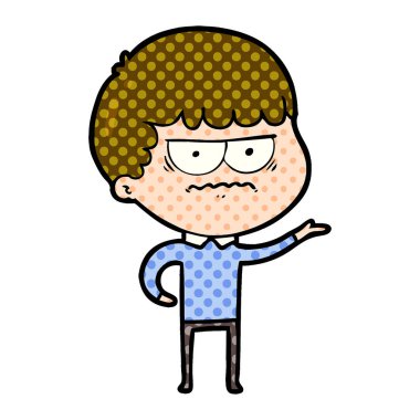 vektör çizim karikatür dostum rahatsız