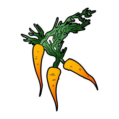 vektör çizim karikatür havuç