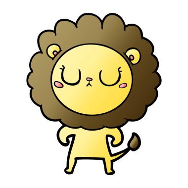 Çizgi film aslanının vektör çizimi