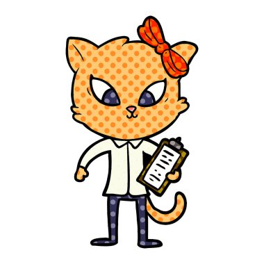 Çizgi film kedisinin vektör çizimi