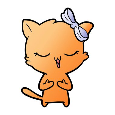 kafa yay ile karikatür kedi