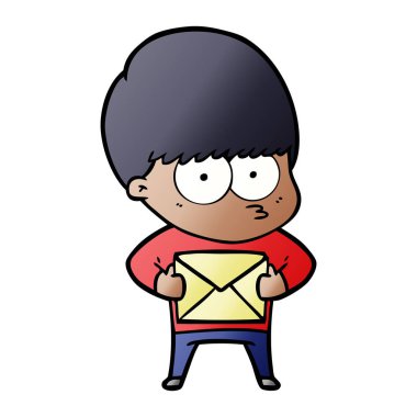 gergin çizgi film çocuk vektör çizim