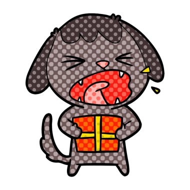 Çizgi film köpeğinin vektör çizimi