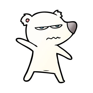 kızgın ayı kutup karikatür işaret