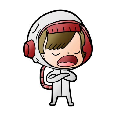 çizgi film astronot kadın açıklayan