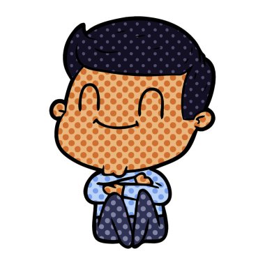 vektör çizim karikatür dostça adam 