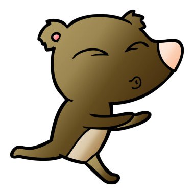 Çizgi film ayısının vektör çizimi