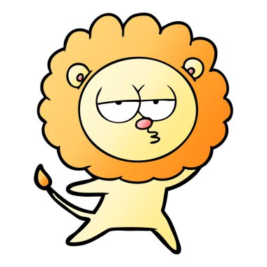 Çizgi film aslanının vektör çizimi