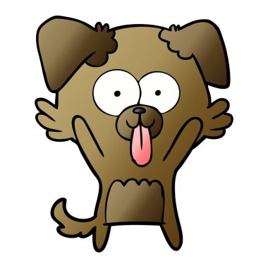 yapışkanlık dışarı dil ile karikatür köpek