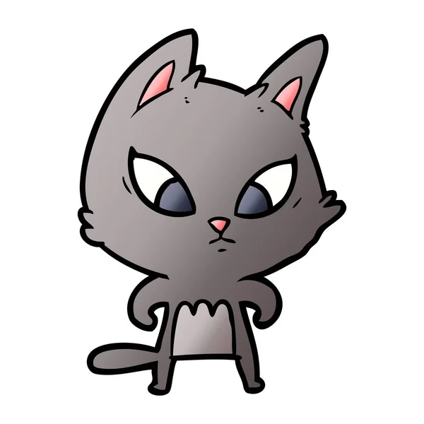 Vector Illustration Cartoon Cat — Stock Vector