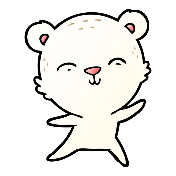 快乐卡通北极熊舞蹈 — 图库矢量图片