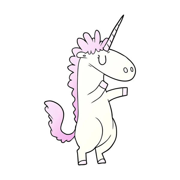 Vector Illustration Cartoon Unicorn — Stock Vector