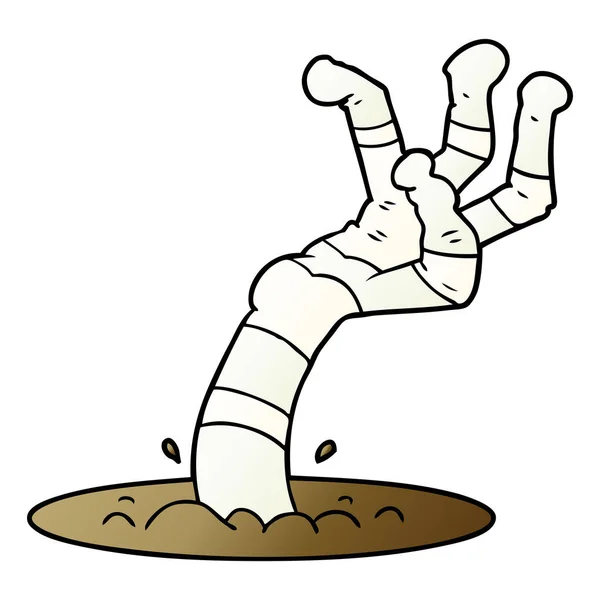 Cartoon Griezelige Monster Hand — Stockvector