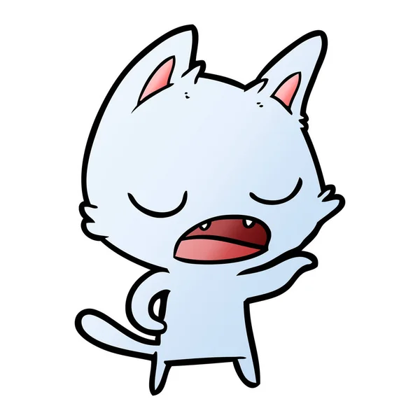 Ilustrasi Vektor Dari Kartun Kucing Yang Berbicara - Stok Vektor