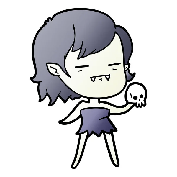 Dibujos Animados Chica Vampiro Muerto — Vector de stock