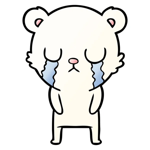 哭泣的北极熊动画片 — 图库矢量图片