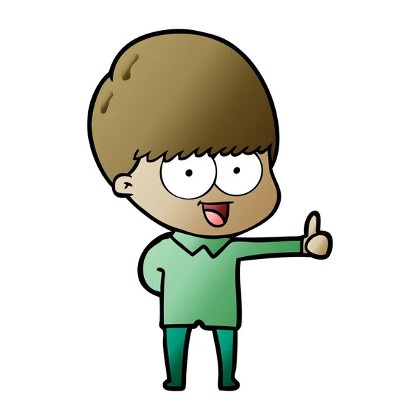 Vectorillustratie Van Happy Cartoon Jongen — Stockvector