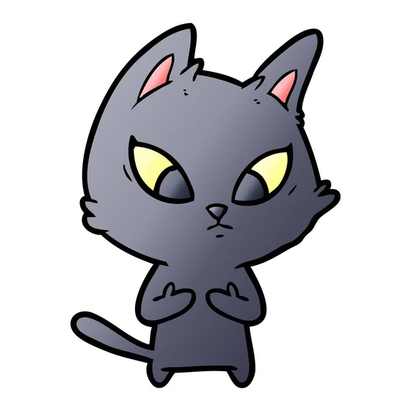 漫画猫のベクトル図 — ストックベクタ