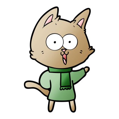 komik karikatür kedi vektör çizim