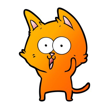 komik karikatür kedi vektör çizim