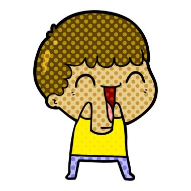 vektör çizim karikatür mutlu adam