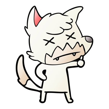 Çizgi film tilkisinin vektör çizimi