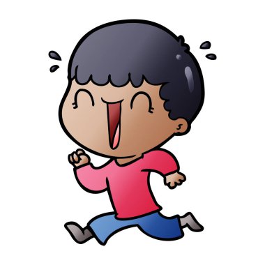 vektör çizim karikatür adam gülen